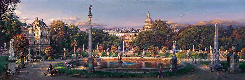 The Luxembourg Garden cityscape modern city scenes Oil Paintings
